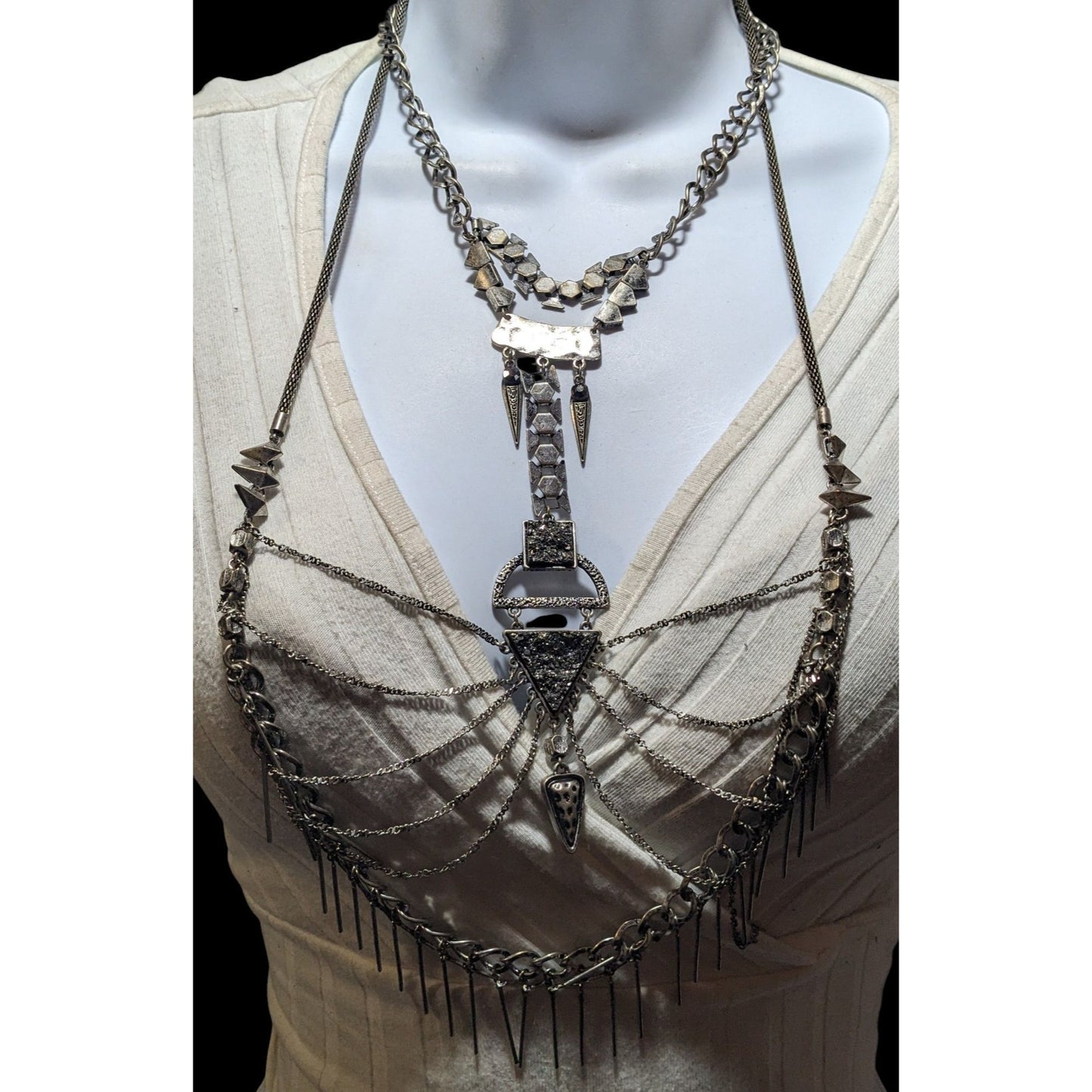 Industrial Gothic Body Chain Style Necklace