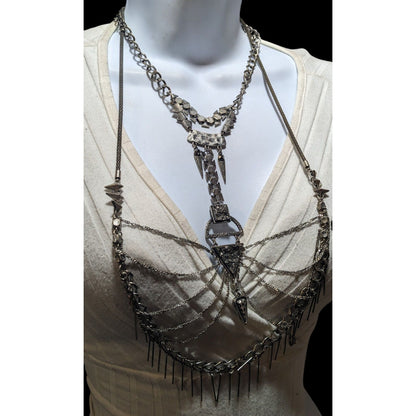 Industrial Gothic Body Chain Style Necklace