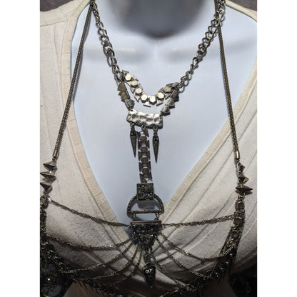 Industrial Gothic Body Chain Style Necklace