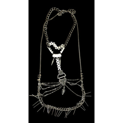 Industrial Gothic Body Chain Style Necklace