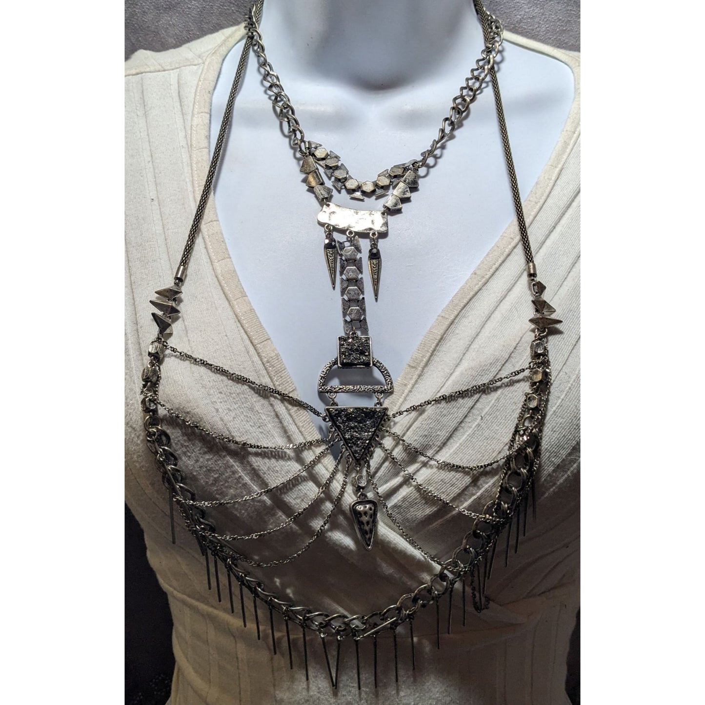 Industrial Gothic Body Chain Style Necklace