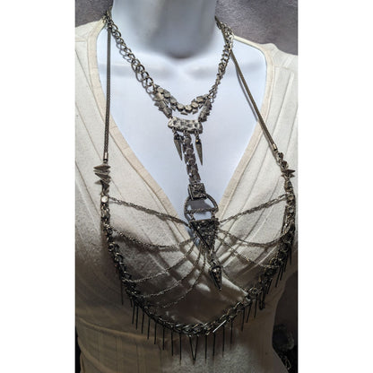 Industrial Gothic Body Chain Style Necklace