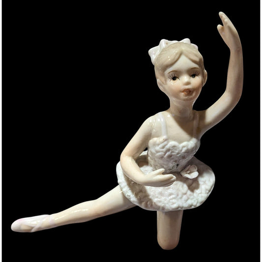 Vintage Porcelain Pastel Pink Ballerina Figurine