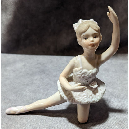 Vintage Porcelain Pastel Pink Ballerina Figurine