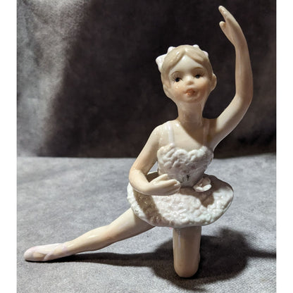 Vintage Porcelain Pastel Pink Ballerina Figurine