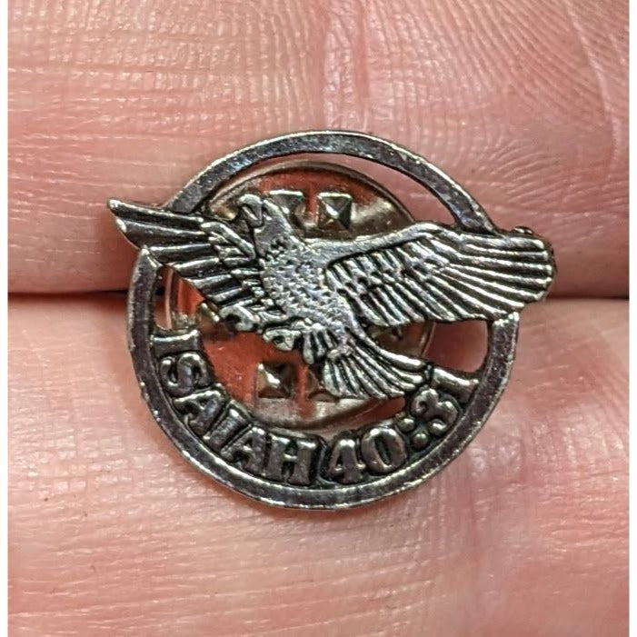 Religious Bible Verse Isiah 40:31 Soar On Eagles Wings Lapel Pin