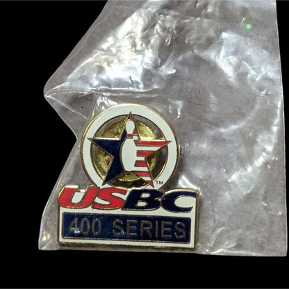 Vintage USBC 400 Enamel Finished Bowling Lapel Pin