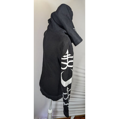 Restyle Gothic Witch Occult Symbol Black Zip Hoodie
