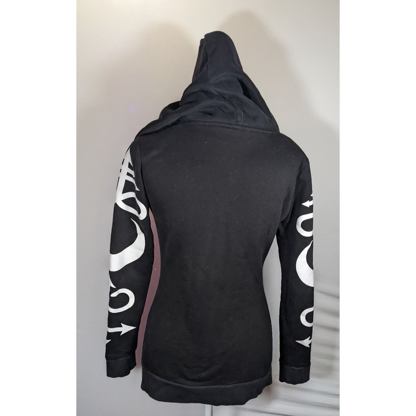 Restyle Gothic Witch Occult Symbol Black Zip Hoodie