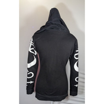 Restyle Gothic Witch Occult Symbol Black Zip Hoodie