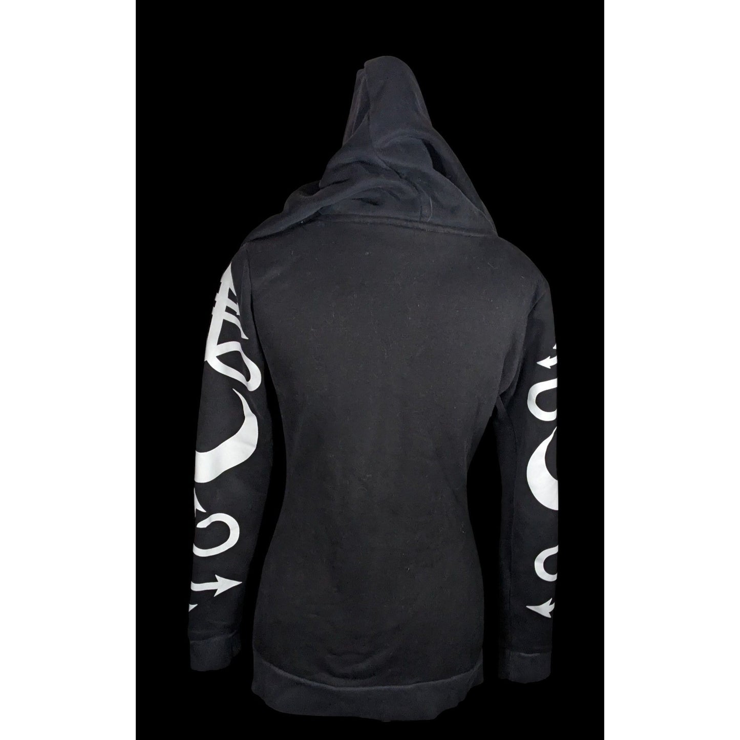 Restyle Gothic Witch Occult Symbol Black Zip Hoodie