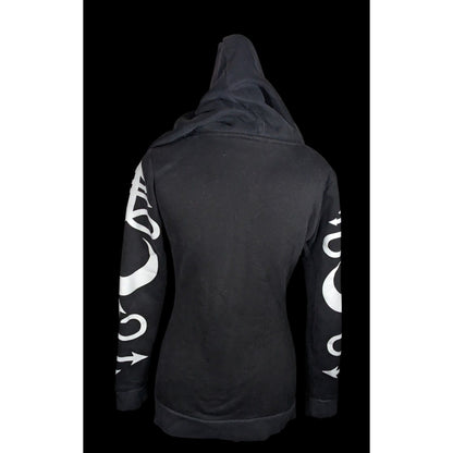Restyle Gothic Witch Occult Symbol Black Zip Hoodie