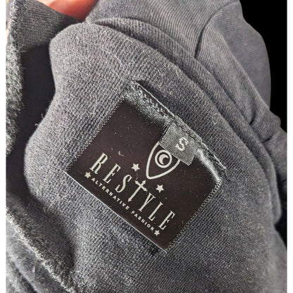 Restyle Gothic Witch Occult Symbol Black Zip Hoodie