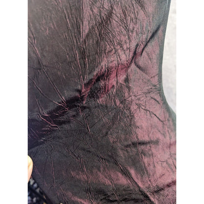 Cranberry Raw Silk Formal Dress With Embroidered Floral Accents