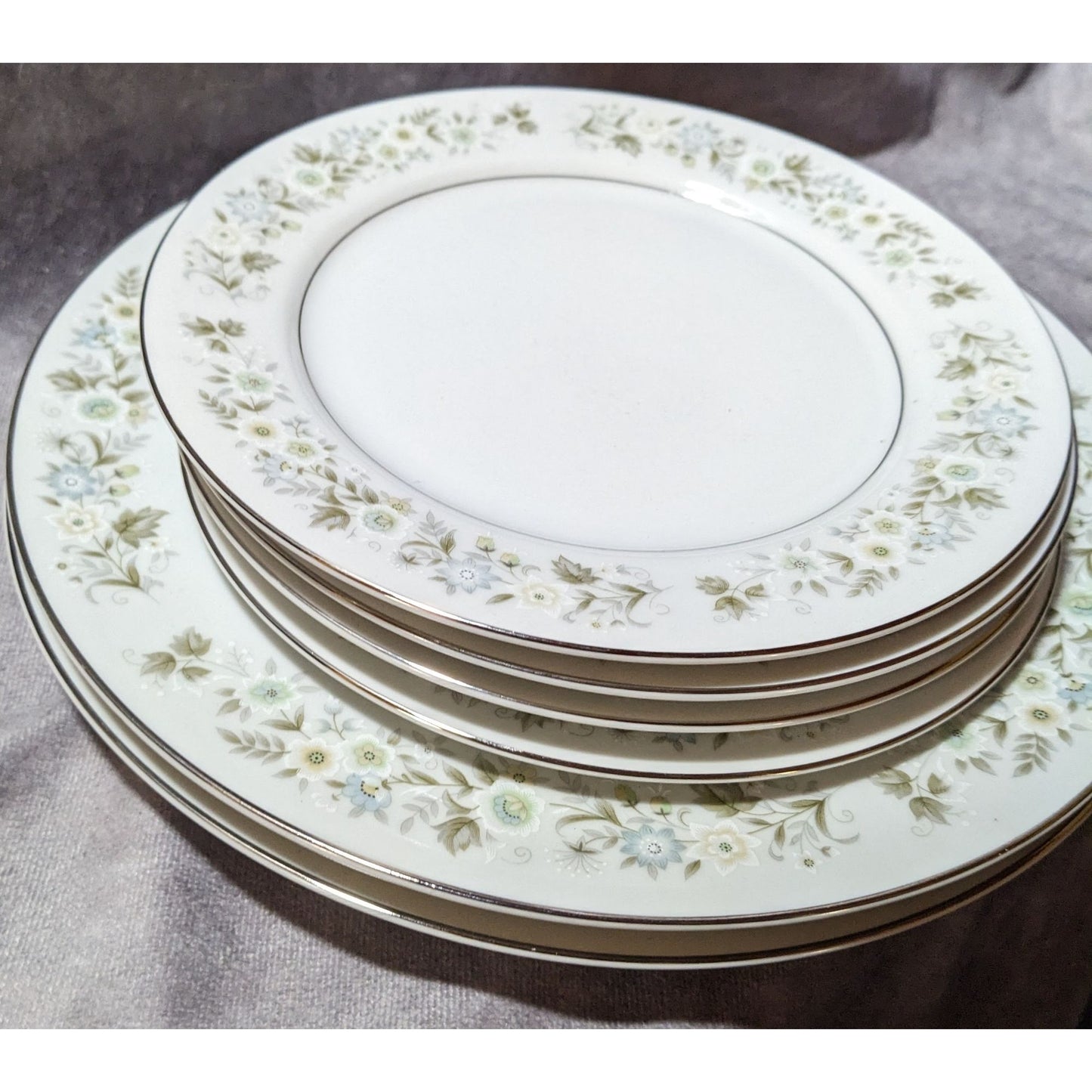 Vintage Imperial China W Dalton 745 Wildflower Plate Set (6)