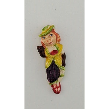 Vintage Miss Piggy Muppets Collectible Figural Brooch