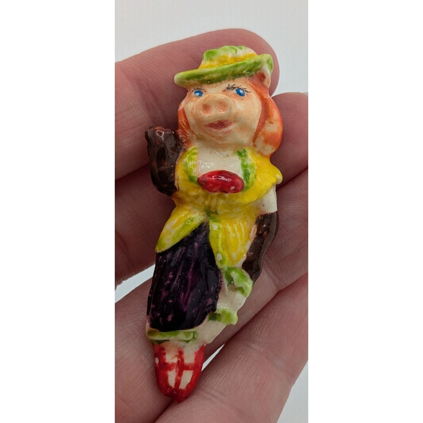 Vintage Miss Piggy Muppets Collectible Figural Brooch