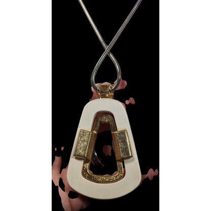 Vintage Lisner Art Deco Statement Pendant Necklace