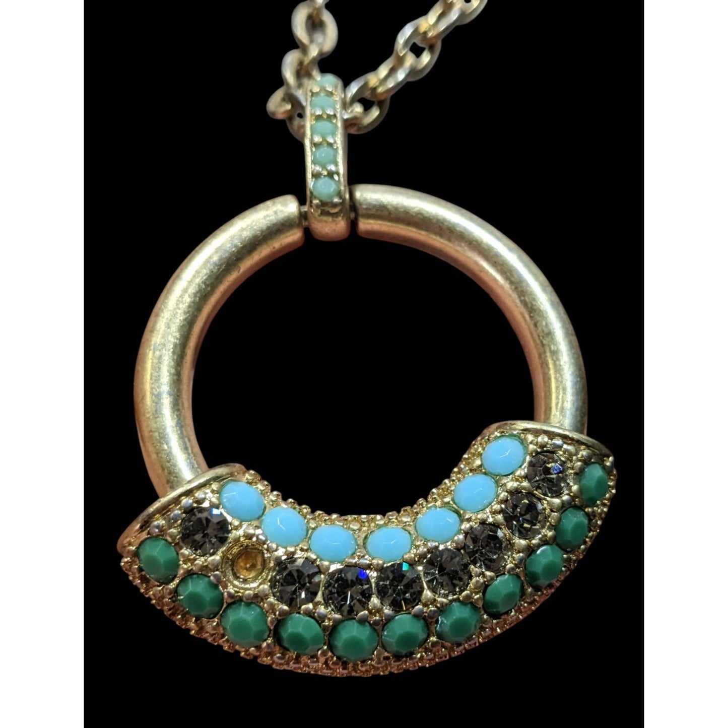 Lia Sophia Mirage Rhinestone Embellished Bohemian Pendant Necklace
