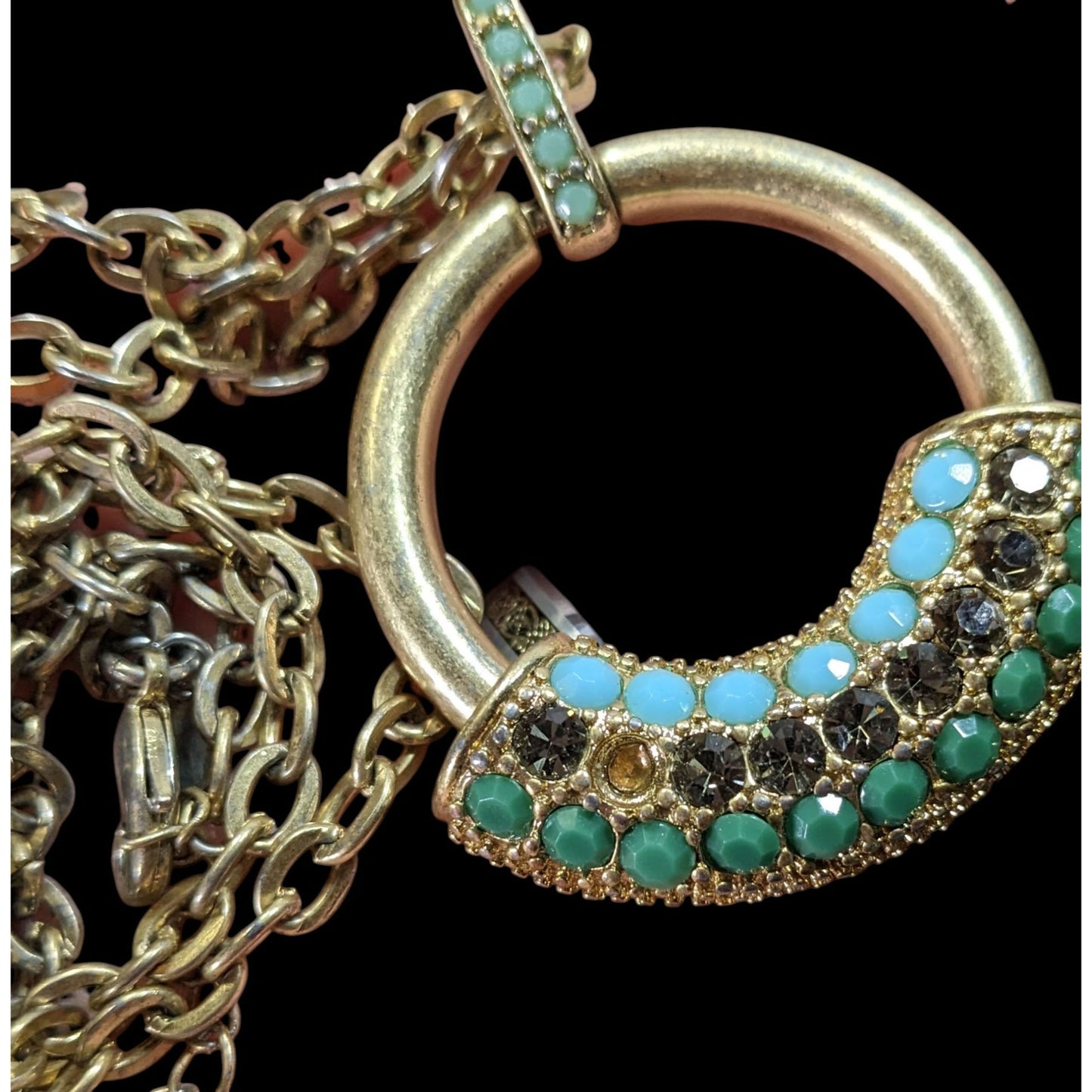 Lia Sophia Mirage Rhinestone Embellished Bohemian Pendant Necklace