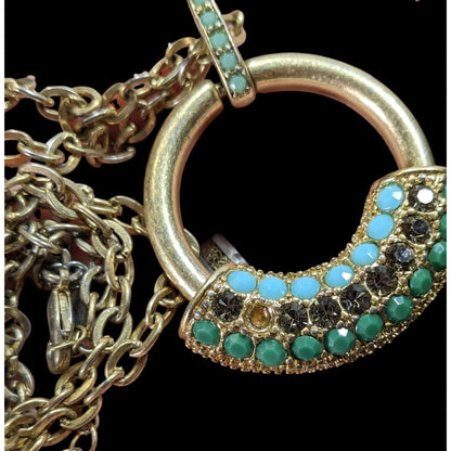 Lia Sophia Mirage Rhinestone Embellished Bohemian Pendant Necklace