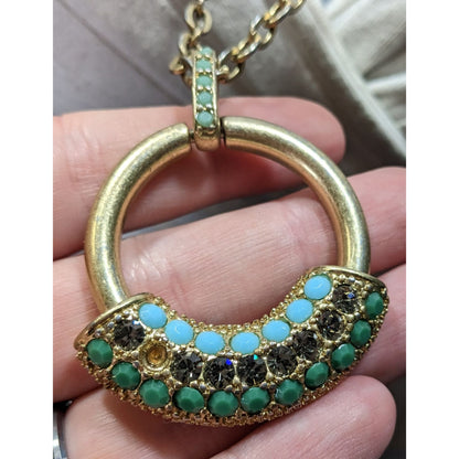 Lia Sophia Mirage Rhinestone Embellished Bohemian Pendant Necklace