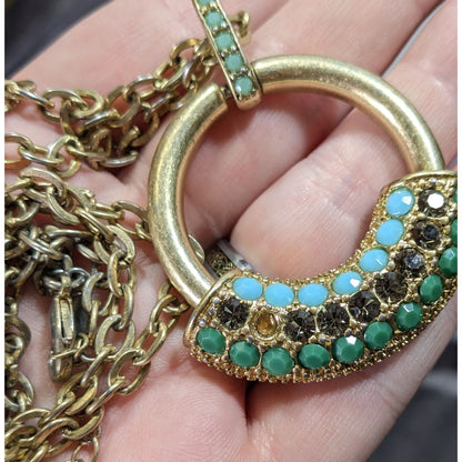 Lia Sophia Mirage Rhinestone Embellished Bohemian Pendant Necklace