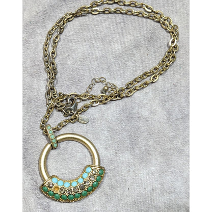 Lia Sophia Mirage Rhinestone Embellished Bohemian Pendant Necklace