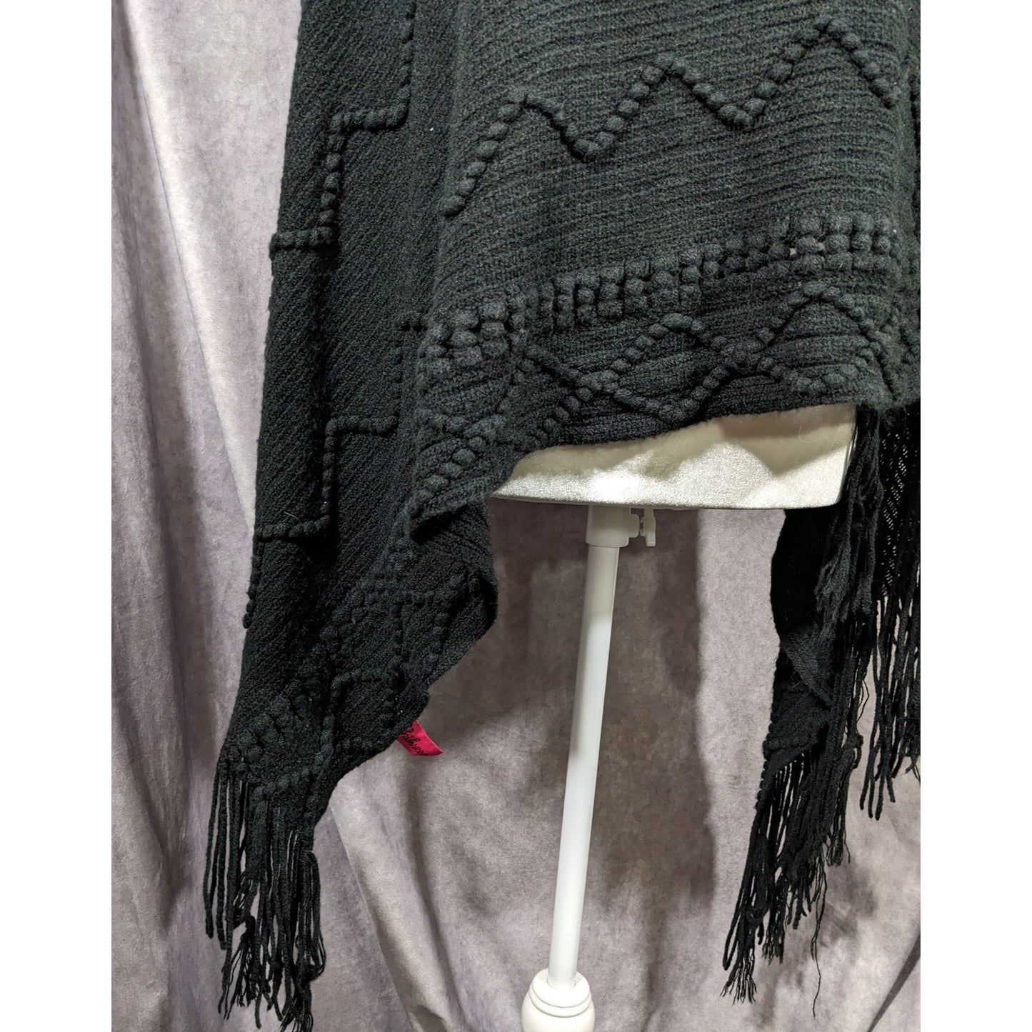 Shihreen Gothic Asymmetrical Fringe Poncho