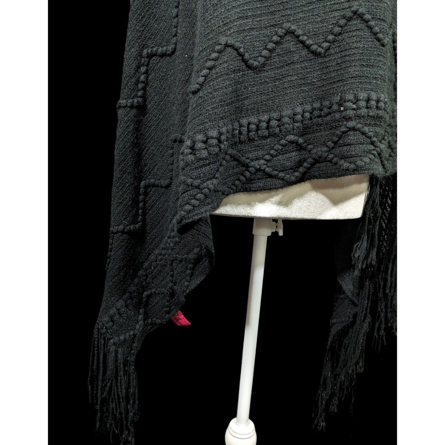 Shihreen Gothic Asymmetrical Fringe Poncho