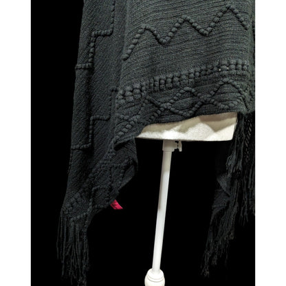 Shihreen Gothic Asymmetrical Fringe Poncho