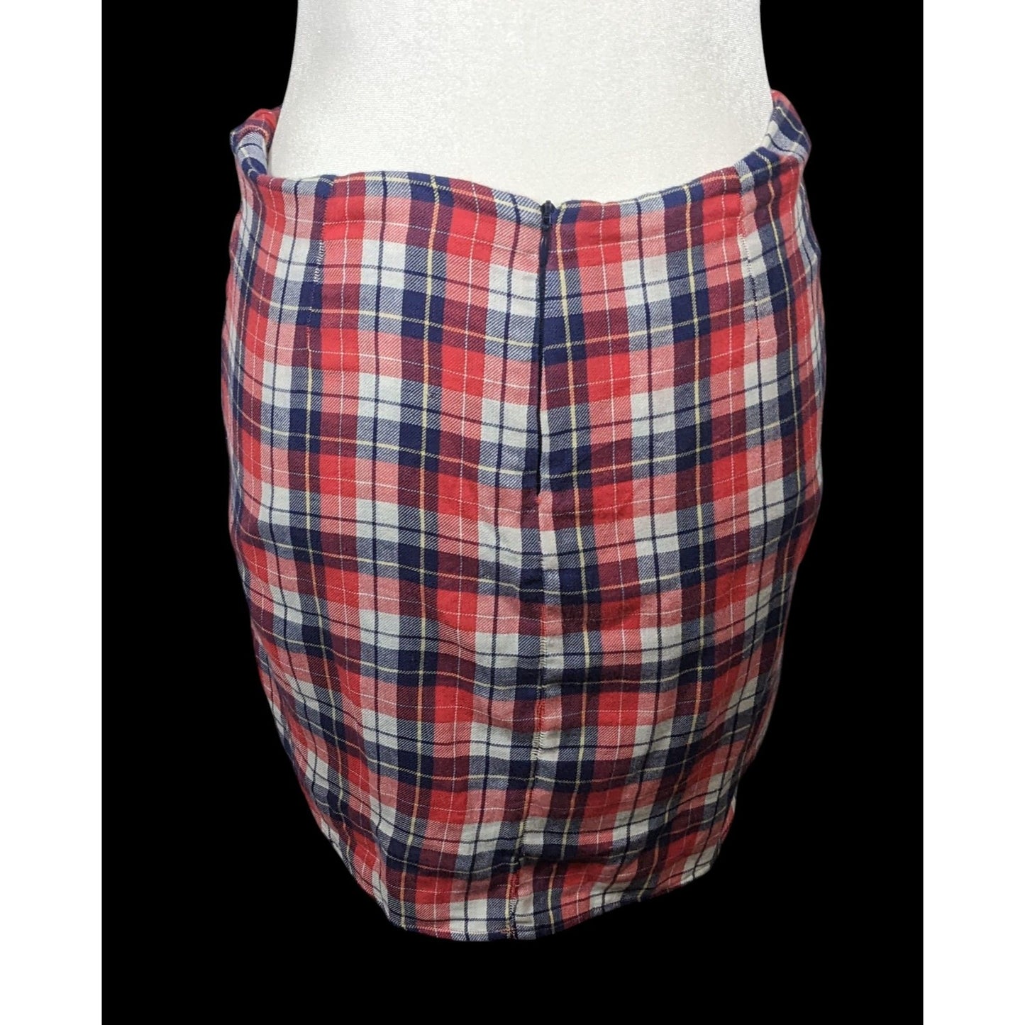 Gant Rugger Grunge 90s Style Plaid Faux Flannel Shirt Tie Skirt