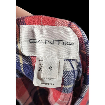 Gant Rugger Grunge 90s Style Plaid Faux Flannel Shirt Tie Skirt