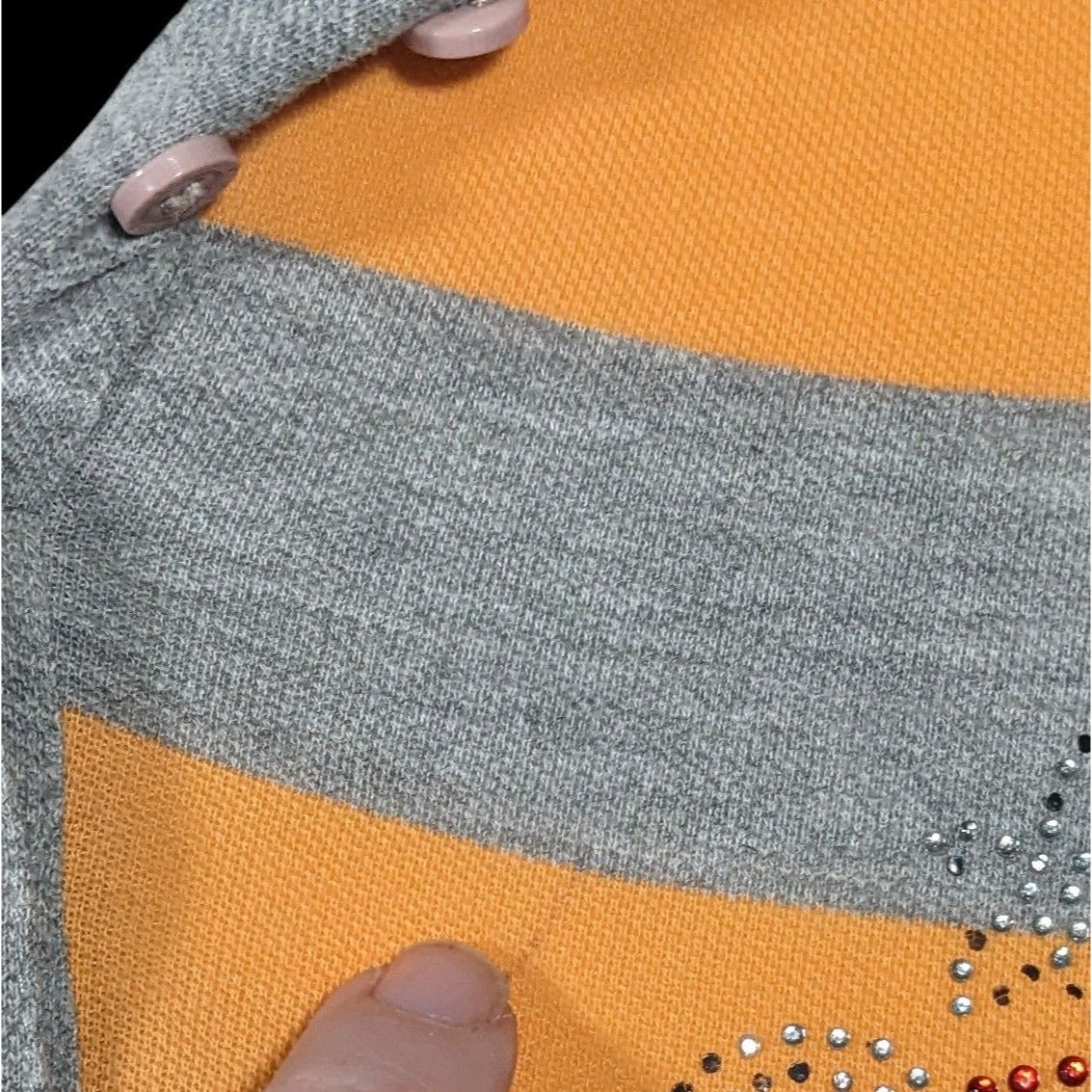 Kook N Keech For Disney Grey And Orange Striped Casual Dress Size Small