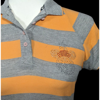 Kook N Keech For Disney Grey And Orange Striped Casual Dress Size Small