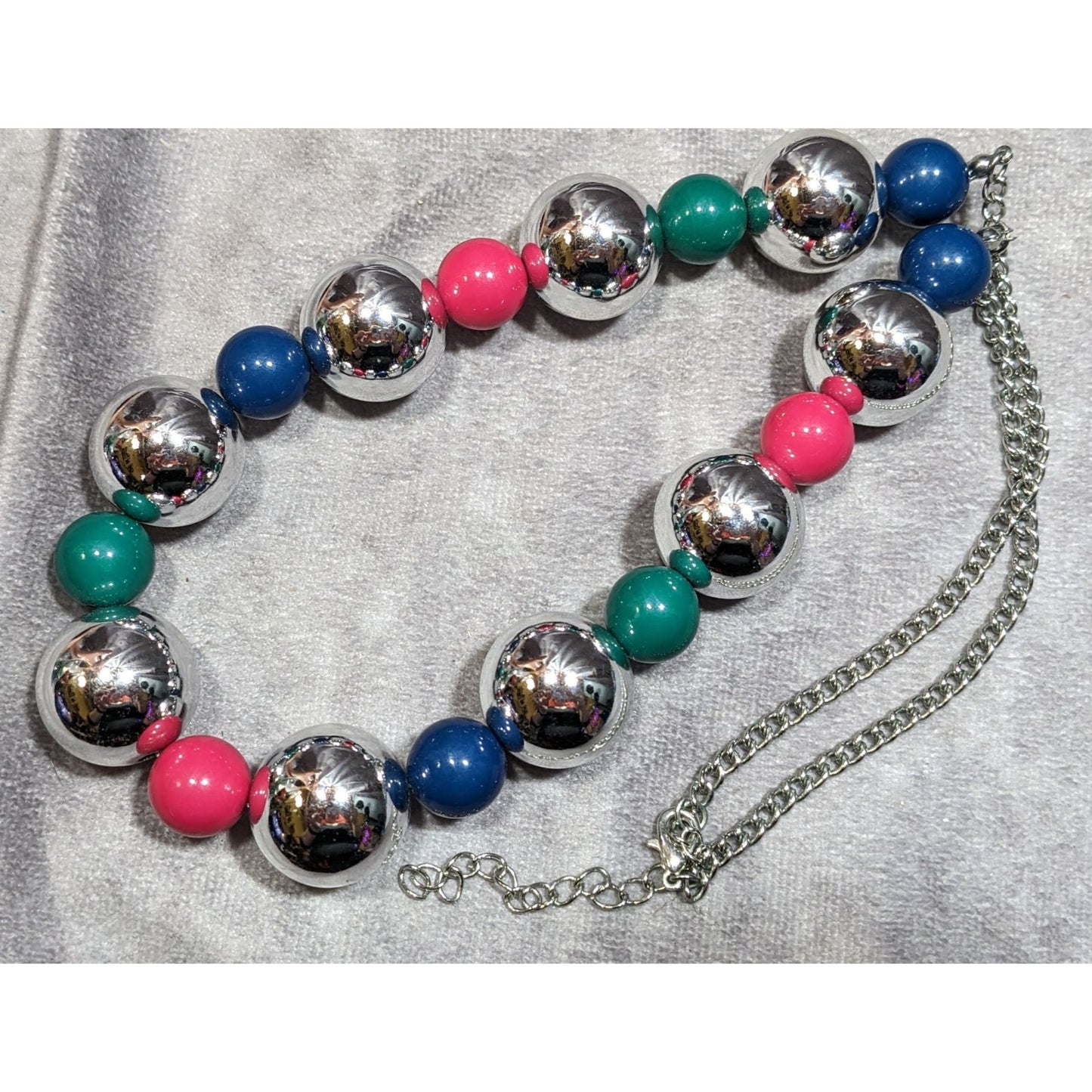 Paparazzi Top Pop Silver Tone And Multi Color Beaded Necklace