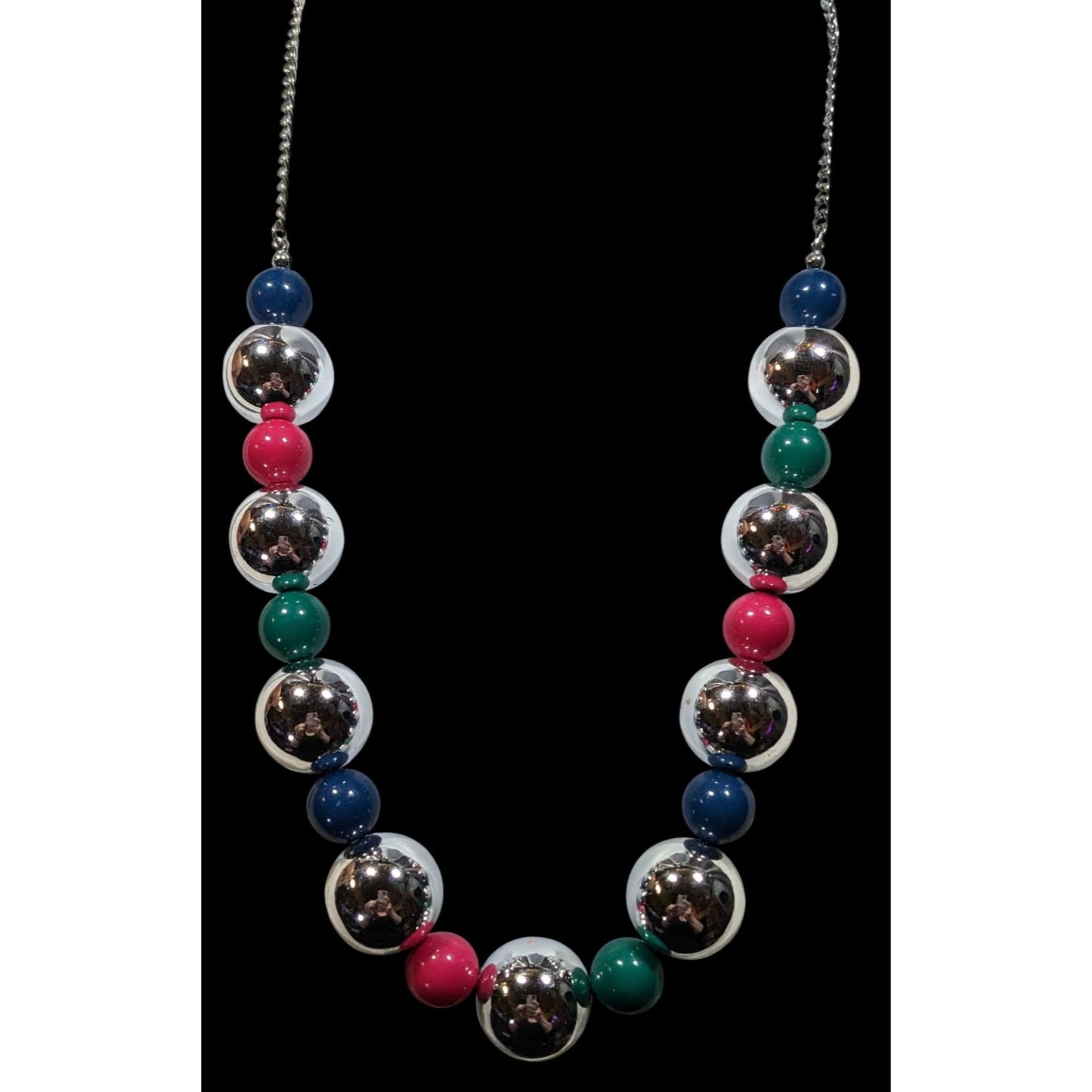 Paparazzi Top Pop Silver Tone And Multi Color Beaded Necklace