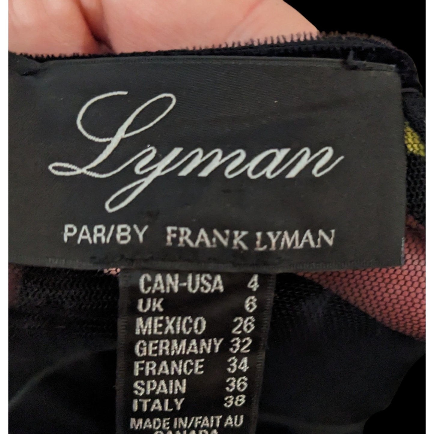 Lyman by Frank Lyman Gothic Burnout Velvet Ruffle Top Size 4