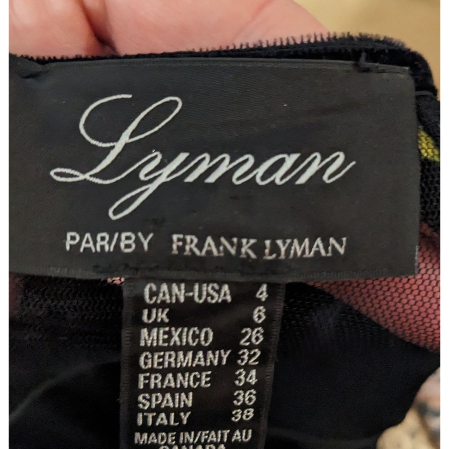 Lyman by Frank Lyman Gothic Burnout Velvet Ruffle Top Size 4