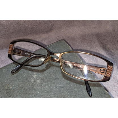 Ellen Tracy Grenada Brown Rectangular Eyeglass Frames