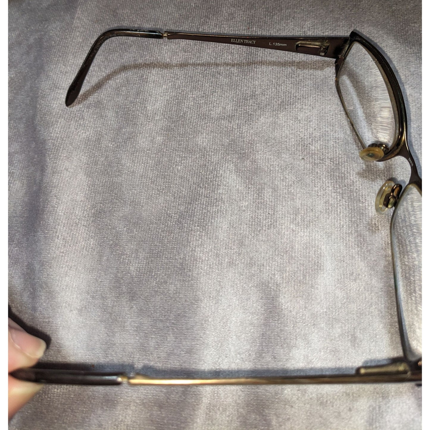 Ellen Tracy Grenada Brown Rectangular Eyeglass Frames