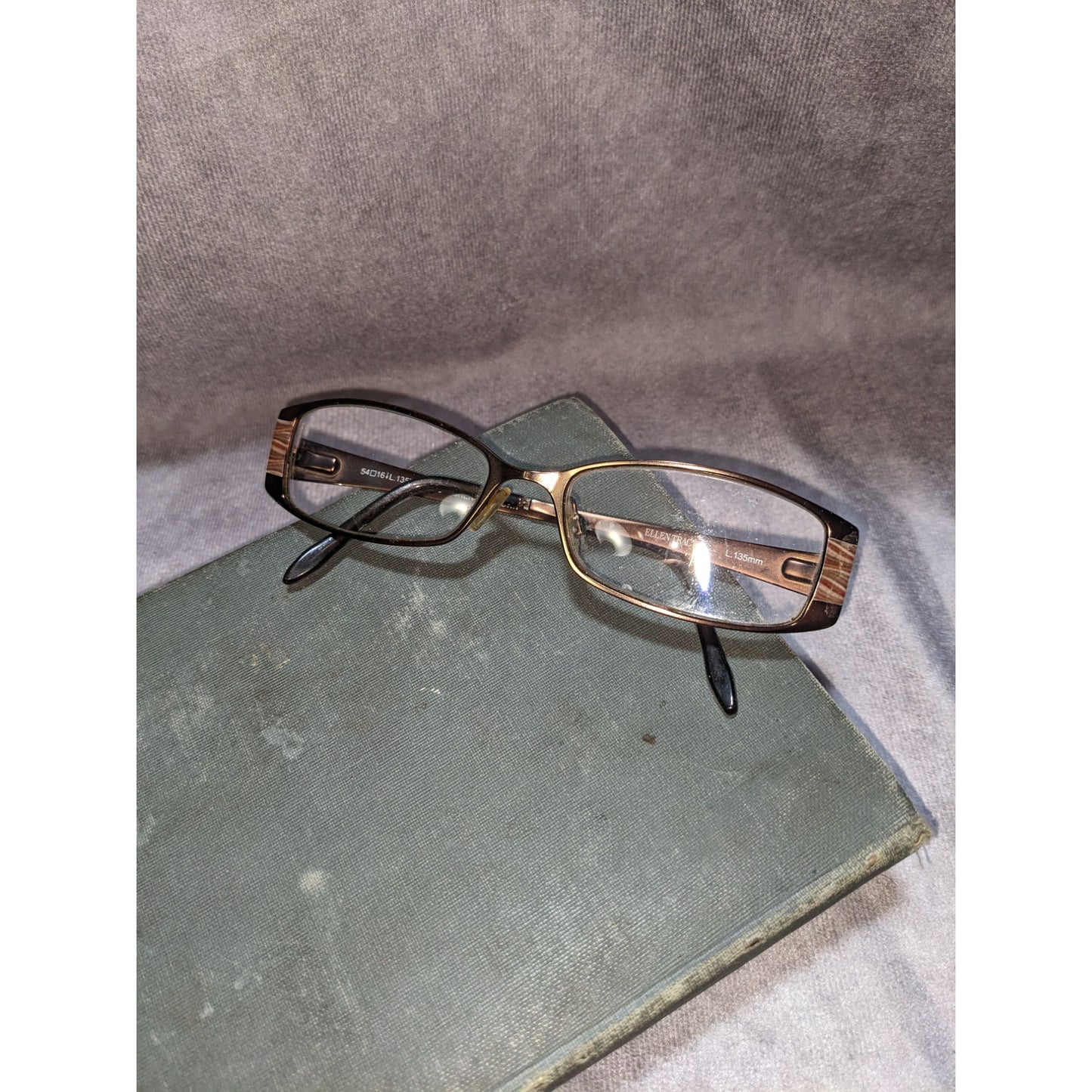 Ellen Tracy Grenada Brown Rectangular Eyeglass Frames