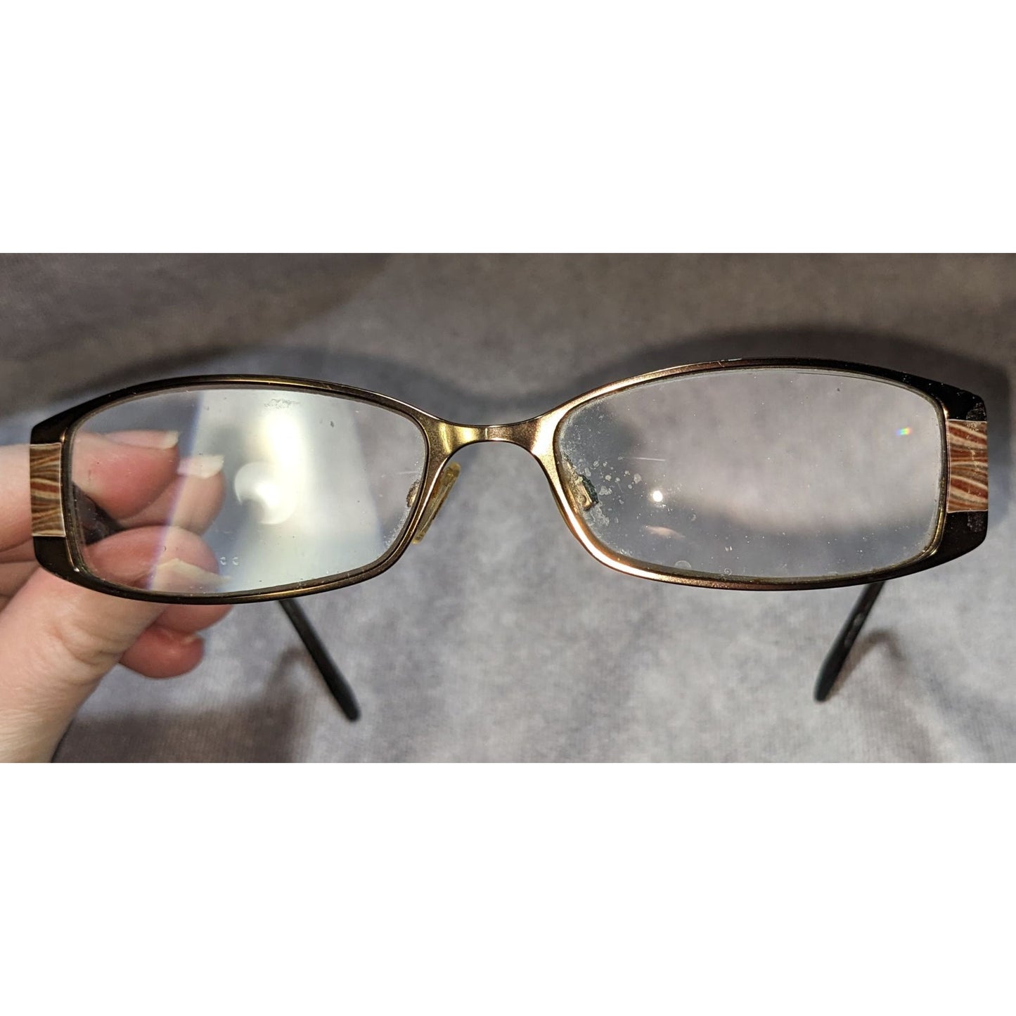 Ellen Tracy Grenada Brown Rectangular Eyeglass Frames