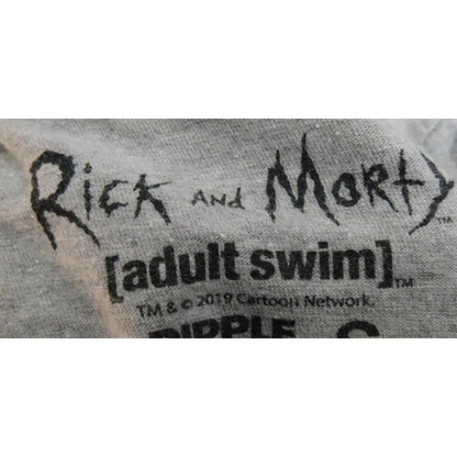 Rick And Morty Wanted Tee Grey With Red And Black Print