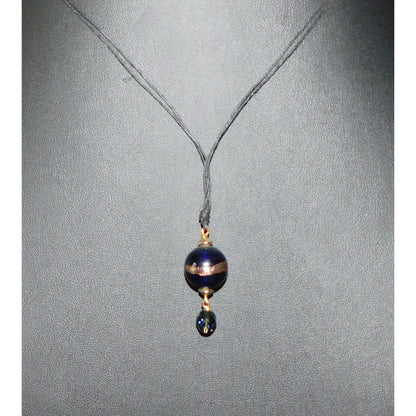 Simple Handmade Glass Bead Pendant Necklace