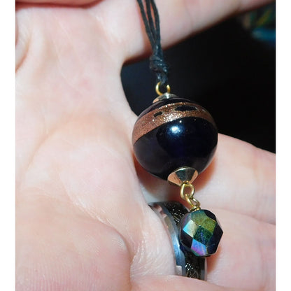 Simple Handmade Glass Bead Pendant Necklace
