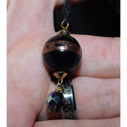Simple Handmade Glass Bead Pendant Necklace