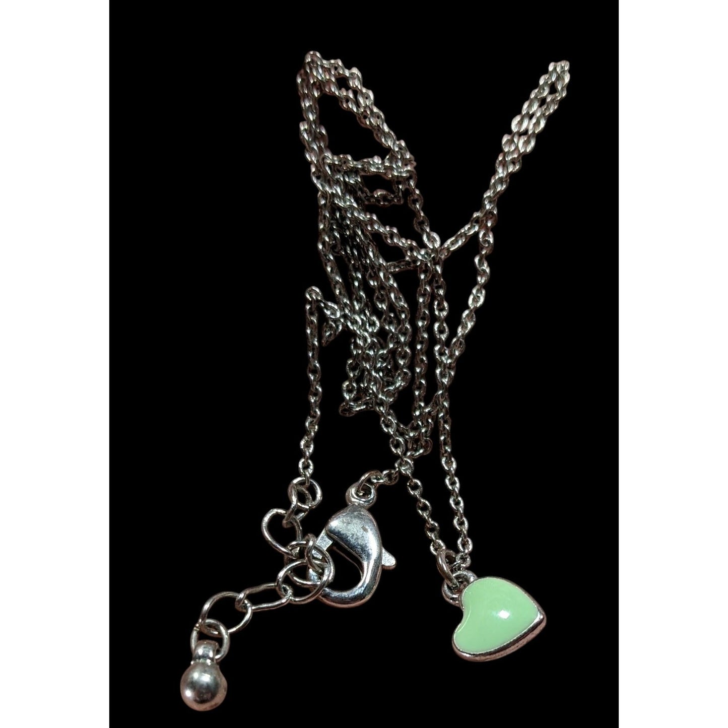 Minimalist Mint Green Heart Pendant Necklace