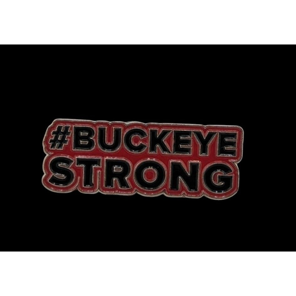 Ohio State Buckeye Strong Black And Red Lapel PIn