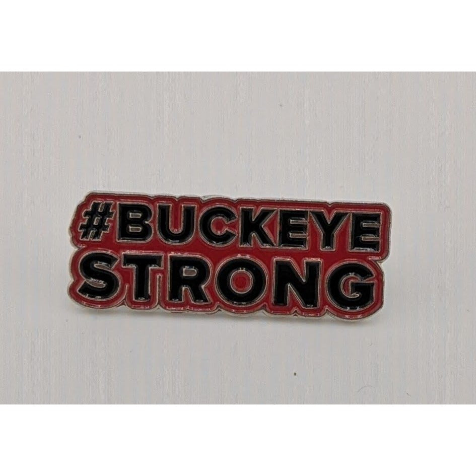 Ohio State Buckeye Strong Black And Red Lapel PIn